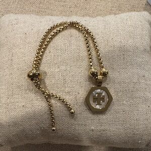 Gold Hexagon Pendant Bracelet